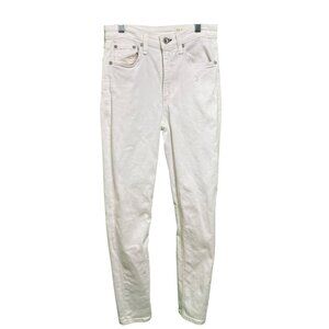 Rag & Bone Nina High-Rise Ankle Skinny Jeans White Size 25 NWT